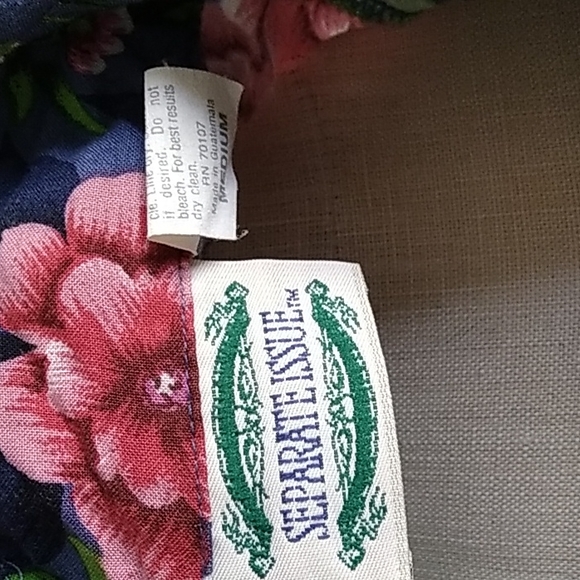 Vtg Separate Issues sleeveless top.rayon.floral.SzM - Picture 4 of 4